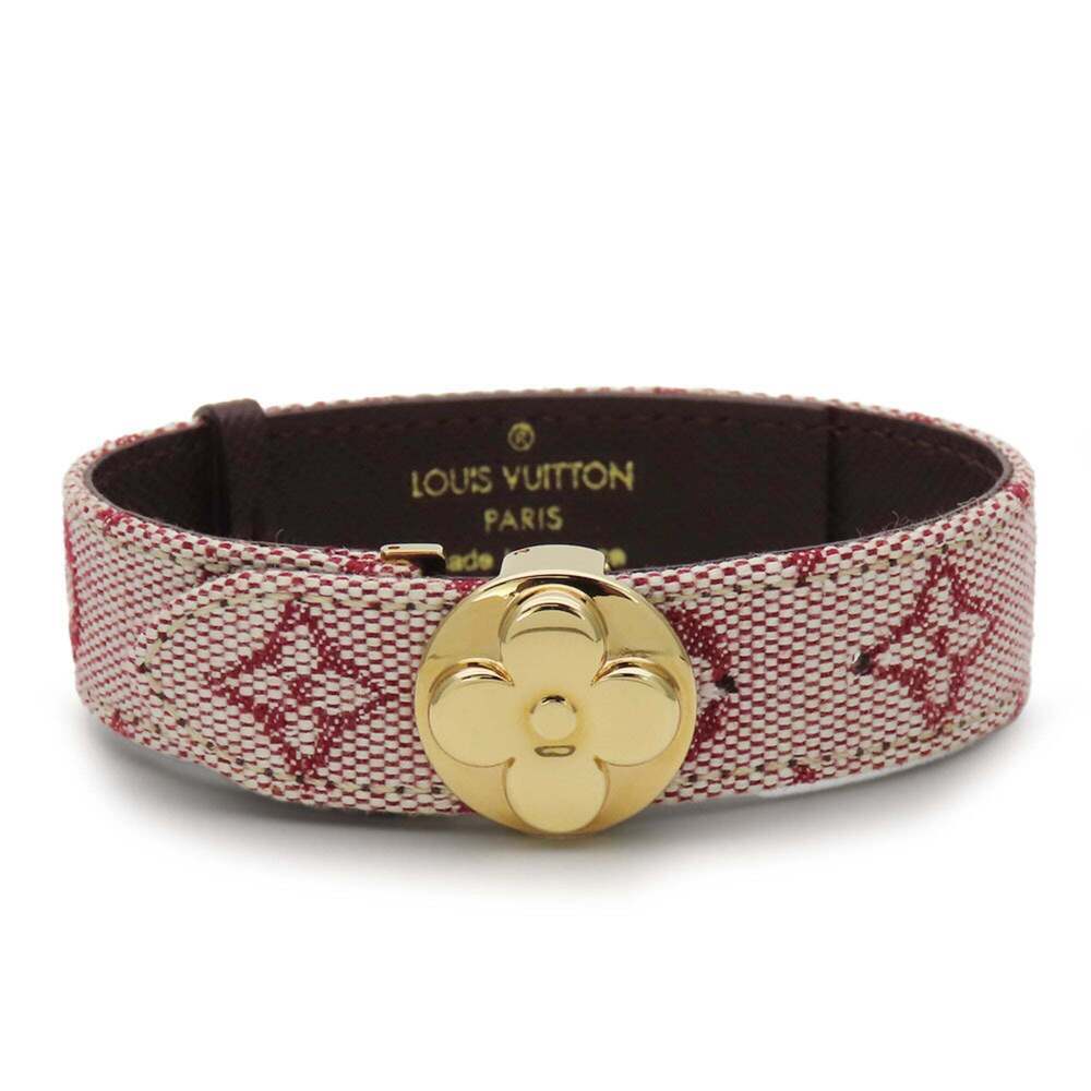 LOUIS VUITTON Pink Monogram Charm Bracelet